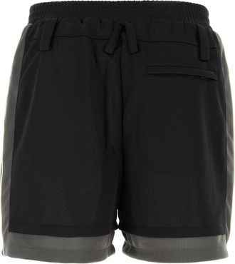 AMBUSH Mens Black Polyester Bermuda Shorts Rabbit Exterior