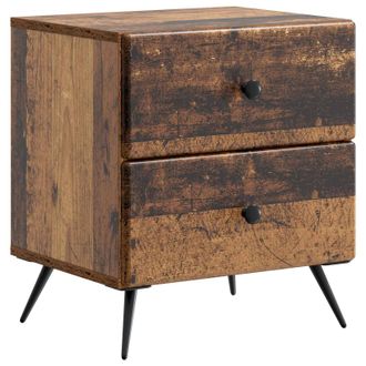 vidaXL Armario De Noche Madera Envejecida 43 X 34,5 X 47,5 Cm Vidaxl