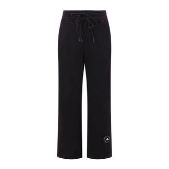 adidas Adidas by Stella McCartney, Training Trousers, female, Black, Size: L Straight Leg Pants