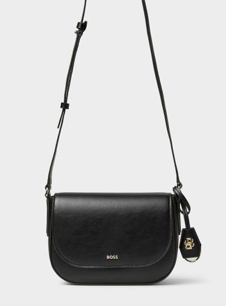 BOSS Womens Numah minimalist leather saddle bag