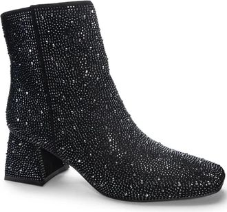 Chinese Laundry Chinese Laundry Diya Boots Womens Black Rhinestones Side Zip Bootie HTAT1752