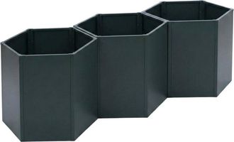 Hhg [nunca Usado] Juego De 3 Jardineras Elevadas Hhg-457, Jardineras Met&aacute;licas Elevadas Para Verduras/plantas, Maceteros, Jardineras De Acero 77 X 264 X 1