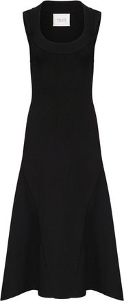Galvan Claudia scoop-neck midi dress - women - Fabric - L - Black