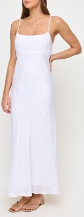 L*Space Moonrise Linen Maxi Dress in White at Nordstrom Rack, Size Medium