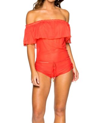 Luli Fama Drifter Romper In Girl On Fire