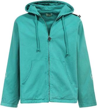 Isabella 1985 Hooded Cotton Jacket - Heren - Zomerjassen - Groen - M - Katoen - Jassen