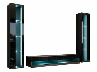 Mirjan24 Conjunto De Sal&oacute;n Venenou 112, Negro + Negro Brillante