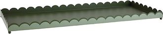 Ballard Designs Scalloped Boot Tray - Green - Ballard Designs