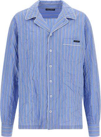 Dolce & Gabbana Vanity Shirt - Heren - Casual Overhemden - Blauw - 4XL - Katoen - Overhemden