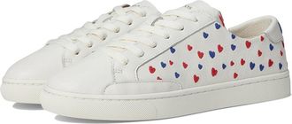 Soludos Ibiza Sneaker Womens Shoes Hearts/Oasis White : 6.5 B - Medium, Leather/Rubber