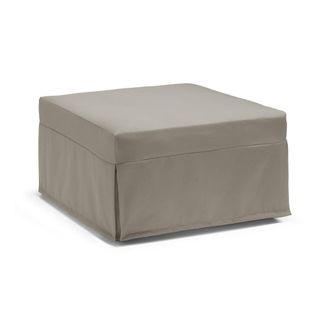 Dmora Dmora - Cama Plegable Dabay, Puf Convertible En Cama Individual, 100% Made In Italy, Puf De Tela Para Sal&oacute;n, Cm 80x80h45, T&oacute;rtola