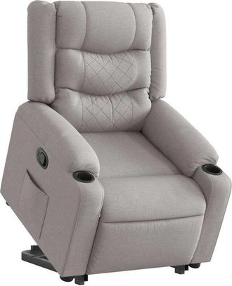 vidaXL Sill&oacute;n Reclinable Elevable De Tela Gris Nube Vidaxl
