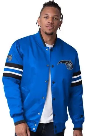 Starter Mens Starter Blue Orlando Magic Scout Varsity Satin Full-Snap Jacket at Nordstrom, Size X-Large