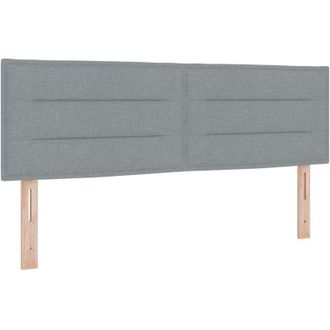 vidaXL Cabecero Altura Ajustable Con Cabecera Gris Claro 160 Cm Tela Vidaxl