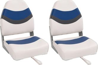vidaXL Asientos De Barco Plegables Con Respaldo Alto 2 Uds 44x38x55 Cm Vidaxl