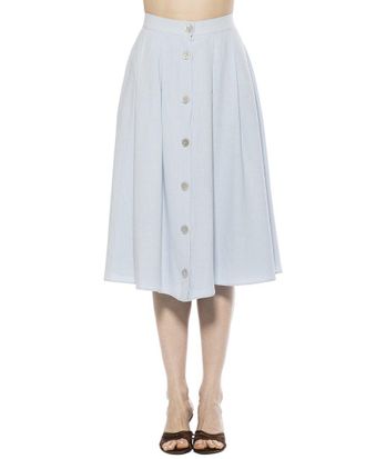 Alexia Admor Maya Linen-Blend Midi Skirt