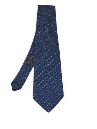 Lanvin patterned silk tie - Blue