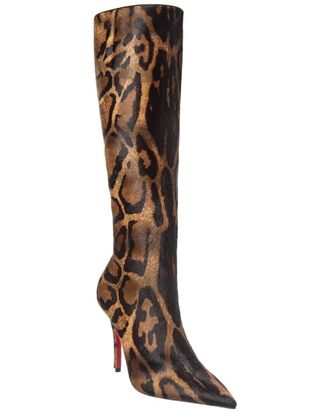 Christian Louboutin Miss Z Botta 100 Haircalf Knee-High Boot