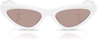Miu Miu Sunglasses Mub11 Su 20 M20 I Opaline White/Light Purple For Women