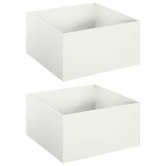 vidaXL Macetero De Jard&iacute;n 2 Uds. Blanco 40 X 40 X 30 Cm Vidaxl