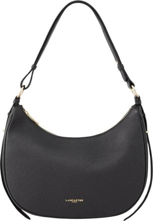 Lancaster Zwarte Milano Aria Hobo Tas - Dames - Schoudertassen - Zwart - ONE Size - Leer - Tassen