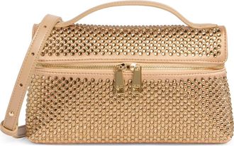 JW PEI Thea Woven Top Carry Handle Crossbody Bag in Champagne at Nordstrom Rack