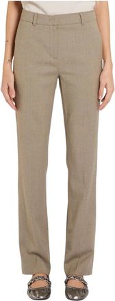 Marella Pantal&oacute;n de sarga en mezcla de lana y viscosa el&aacute;stica - Trousers - Mujer - Beige - M