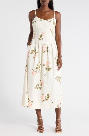 Ellen Tracy Stretch Twill Dress in Cascading Roses at Nordstrom Rack, Size X-Small
