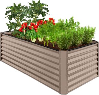 Best Choice Products 6x3x2ft Outdoor Metal Raised Garden Bed, Planter Box for Vegetables, Flowers, Herbs