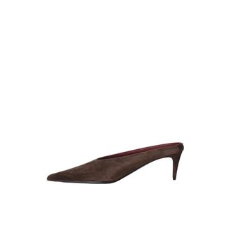 Magda Butrym Puntige Kittenhak Mules - Dames - Schoenen - Bruin - Maat: 39 EU Leer