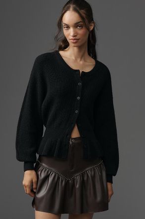 Paige Roslin Peplum Cardigan Sweater