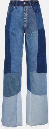Marine Serre Regenerated wide-leg jeans