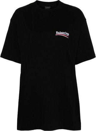 Balenciaga Political Campaign T-shirt - women - Cotton/Polyester - L - Black