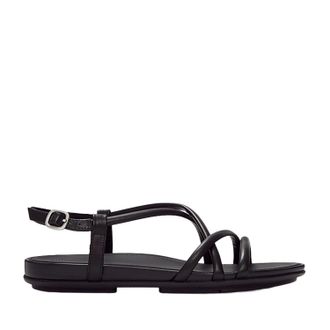 FitFlop Fitflop Womens Gracie Strappy Back-Strap Sandal in Blac