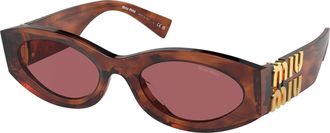 Miu Miu Violet Oval Ladies Sunglasses MU 11WS 11Q08S 54