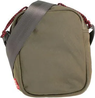 Diesel Rave Logo-Patch Shoulder Bag in Green with Zipper Closure