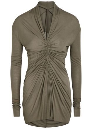 Rick Owens Radiance Ruched Jersey top - Light Brown - 38 (UK6 / XS)