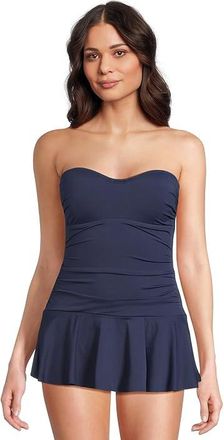 Tommy Bahama Pearl Bandeau Swim Dress Womens Swimsuits One Piece Mare Navy : 4