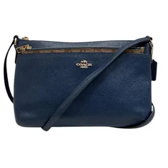 Coach Pre-owned Cross Body Bags, female, Blue, Size: ONE SIZE Pre-owned Leather Shoulder Bag