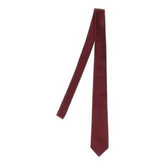 Saint Laurent Silk Satin Tie - male - Saint Laurent - Ties - Red - L - Accessories