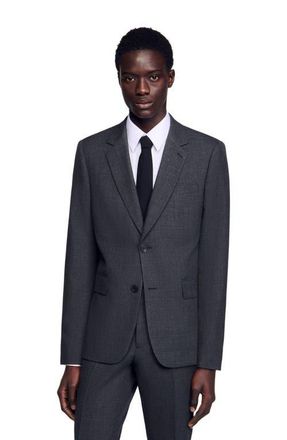 Sandro Wool suit jacket in Mocked Grey at Nordstrom, Size 50 Eu