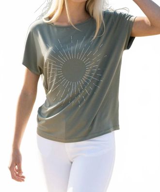 Marble Scotland Sparkle Sunshine T-Shirt In Khaki