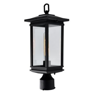 CWI Lighting Oakwood 1 Light Outdoor Black Lantern Head