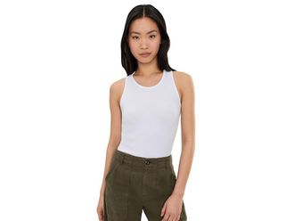 Commando BTB Rib Tank Top Womens Clothing White : XL, Cotton/Elastane/Modal