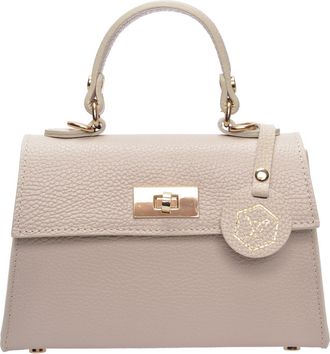 Luisa Vannini Beige Rundleer Tas