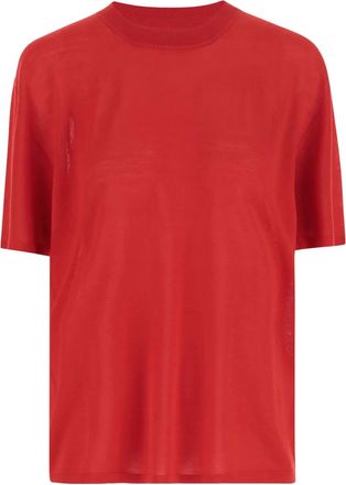 ARMARIUM Maglione a maniche corte in lana merino - Rosso