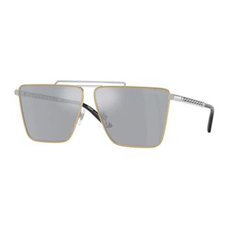 Versace Blue/Silver Mirror Navigator Mens Sunglasses VE2266 15141U 64