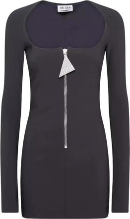The Attico Crepe Mini Jurk - Dames - Feestkleedjes - Zwart - S - Polyester - Kleedjes