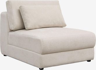 Sklum M&oacute;dulo Central Para Sof&aacute; Modular Con Reposacabezas Regulable En Chenilla Cataline Sklum