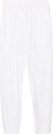 Isabel Marant Hectorina broderie-anglaise trousers - women - Modal/Polyamide/Polyester - 40 - White